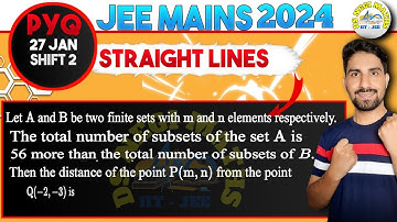 Let A and B be two finite sets with m and n elements respectively. The total number of subsets of