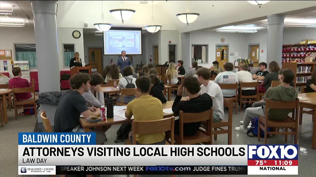 Attorneys visit Baldwin County high schools for Law Day - YouTube