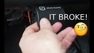 How To release GM parking brake with broken cable
