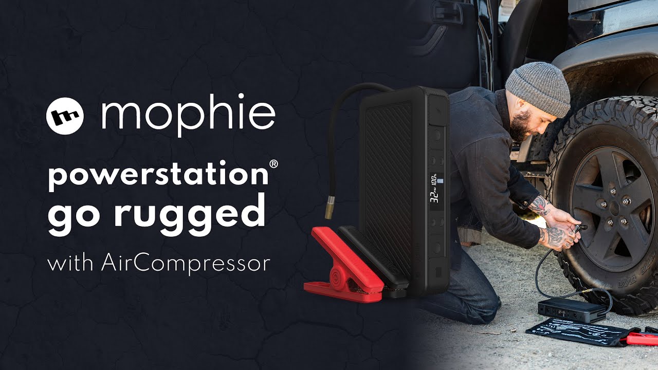 mophie Go Rugged Portable Powerbank with Air Compressor