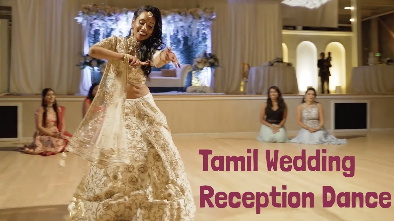 BEAUTIFUL Tamil Wedding Reception Dance with Surprise Guest  Mythili  Sameer Wedding