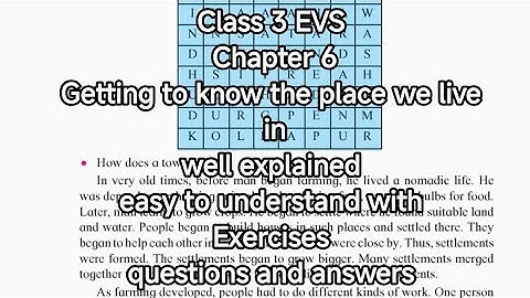 🏡 EVS Class 3 Chapter 6 Explained | Getting to Know the Place We Live In | with Exercises | answers