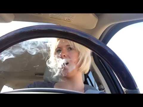 jennie frenchie driving smoking a menthol