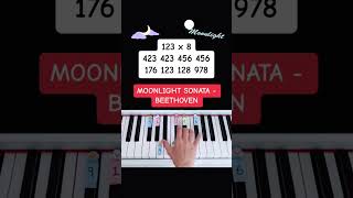 Moonlight Sonata - Beethoven (Piano Tutorial) #moonlightsonata #easypianotutorial #pianoshorts