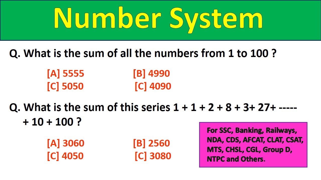 Model Question Number System Number system/ Number system tricks/ number system questions/ number ...