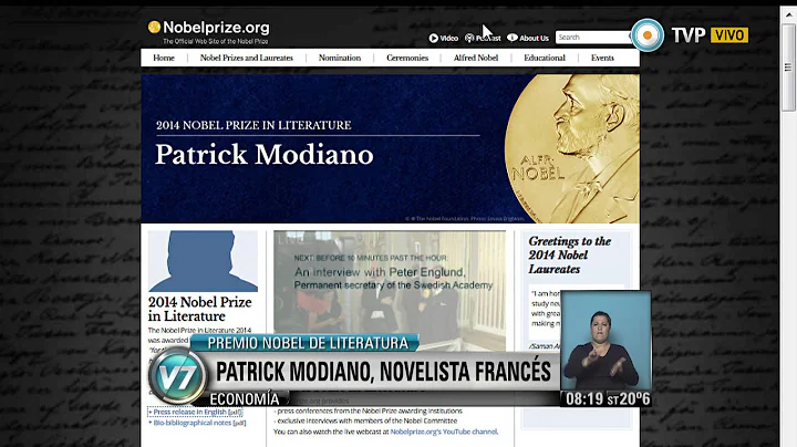 Visin 7 - Patrick Modiano gan el Premio Nobel de L...