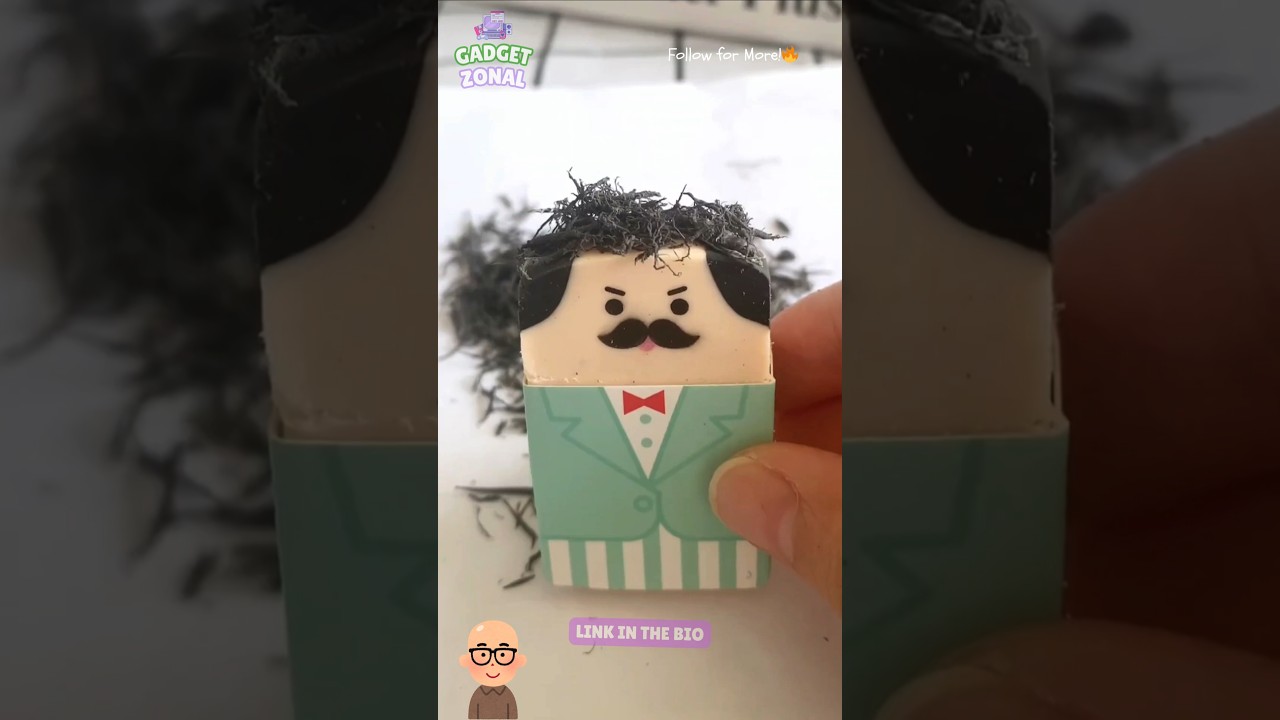 Life’s struggles in an eraser! 🤯🤣 Watch the hair disappear! 