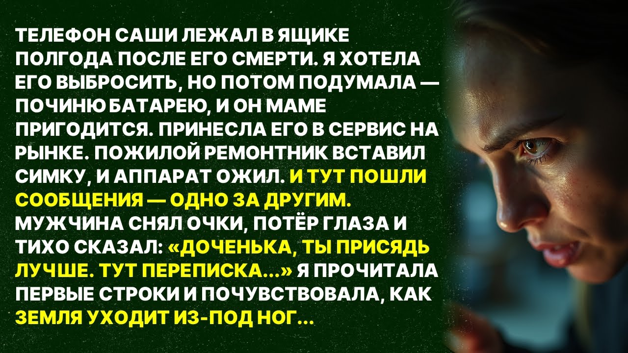 Телефон мужа молчал полгода. Ремонтник включил его и побледнел: «ДОЧЕНЬКА, ПРИСЯДЬ ЛУЧШЕ...»