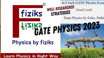 Last week strategies for GATE 2023 : Physics by fiziks