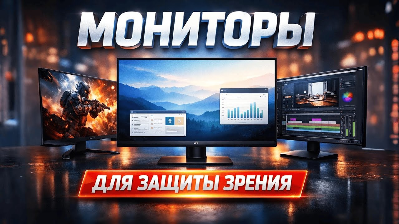 🖥️ Лучшие мониторы для защиты глаз в 2025-2026 👀 Топ-5 безопасных экранов без усталости. Рейтинг!