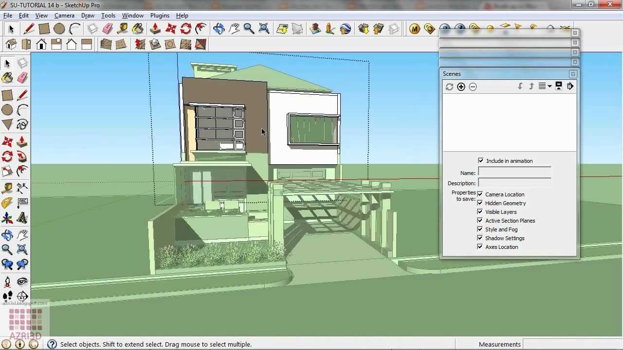 Google Sketchup Tutorial 14 Animasi Keren Dengan Section YouTube