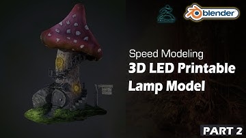 3D Print Fantasy Lamp | Speed Modeling Blender | Zbrush | Part 2