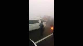 For adults only .. Watch the moment of the Alexandria Road accident today