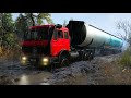 SnowRunner Mercedes Benz NG 2636 L w77 6x6 Trailer Fuel Tanker Driving Offroad