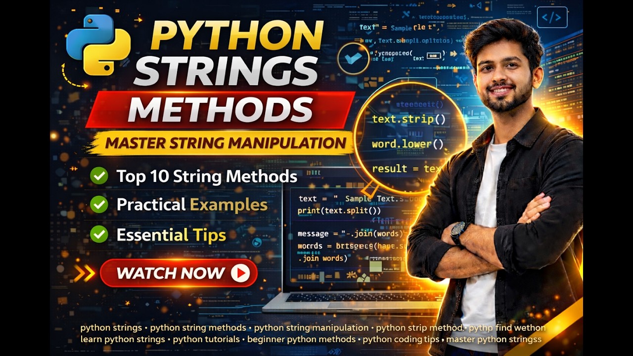 Python String Methods Explained for Beginners | Master String Manipulation
