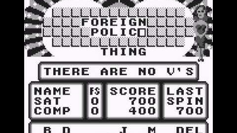 Wheel of Fortune (GB / Game Boy) - Vizzed.com Play