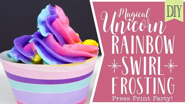 Easy Rainbow Swirl Frosting Technique Tutorial Video - (Unicorn Party Cake & Cupcakes)