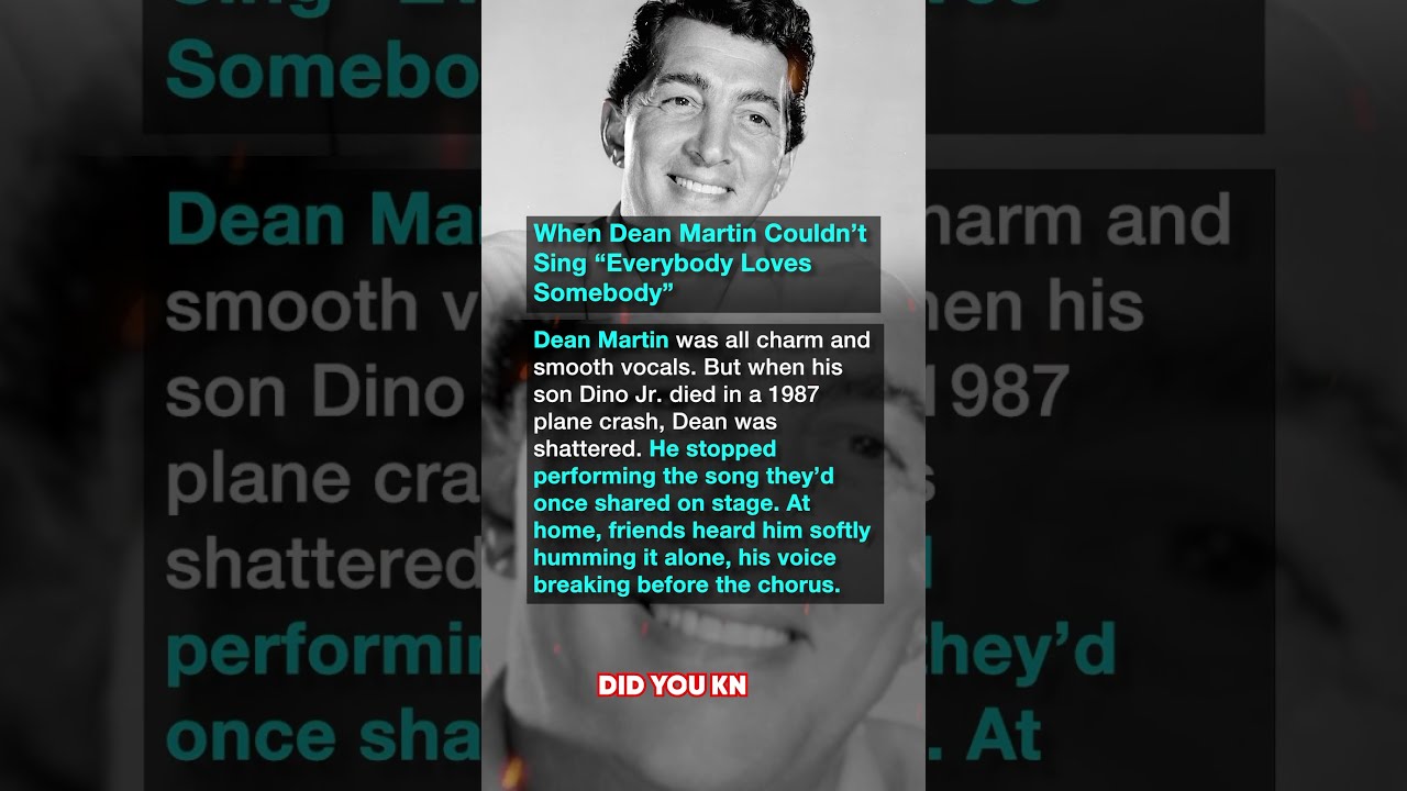 When Dean Martin Couldn T Sing Everybody Loves Somebody 