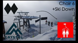 Crystal Mountain | Chair 6 (Ride Up and Ski Down) [Low Snow Conditions]
