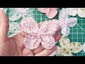 Shabby chic fabric butterfly tutorial lace butterflies diy how to easy no sew fashion