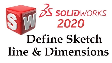 Solidworks 2020 Tutorial in Hindi  #3.  Line tool , How to make fully Define sketch & Dimensions