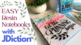 EASY Resin Notebooks & Bookmarks with JDiction 4 Hour Resin. FOOLPROOF!