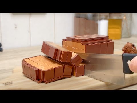 【レゴ料理動画】レゴで作る不思議なチョコムースケーキ【ASMR】