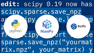 Save / load scipy sparse csr_matrix in portable data format