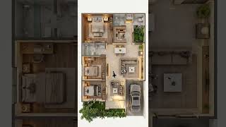 Denah Rumah Minimalis 10x15m, 3 kamar tidur #denahrumah Denah Rumah Minimalis 10x15m, 3 kamar tidur #denahrumah