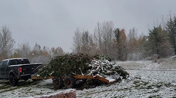 The easy way to unload a trailer of brush | The Morgan Homestead