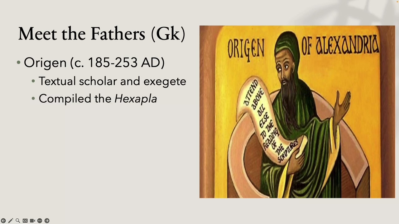 Lesson 3 - Early Church Fathers and the Textual Traditions