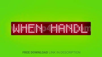 Wear Gloves When Handling Sharp Objects Scrolling Red Dot Matrix LED Text Animation on Green Screen