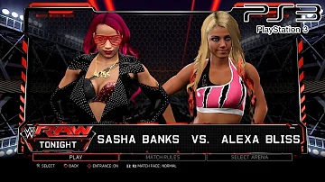 WWE 2K17 PS3 - Sasha Banks VS Alexa Bliss [2K][mClassic]