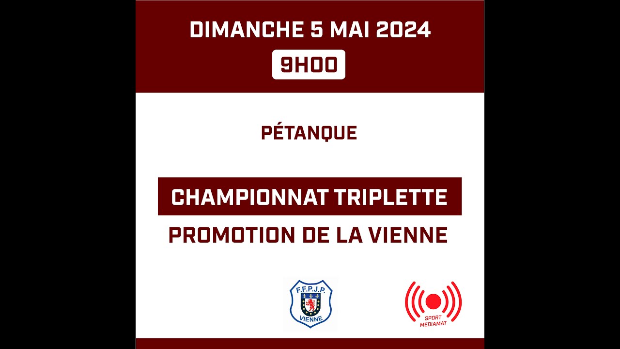 Miniature de la vidéo : Pétanque - Championnat Vienne - Triplette Promotion