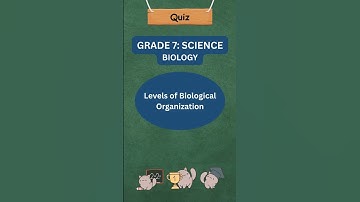 Grade 7 Science Quiz – Levels of Biological Organization