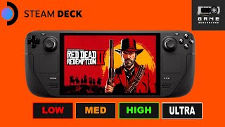 RED DEAD REDEMPTION 2  | STEAM DECK BENCHMARK | 800P | LOW | MED | HIGH | ULTRA