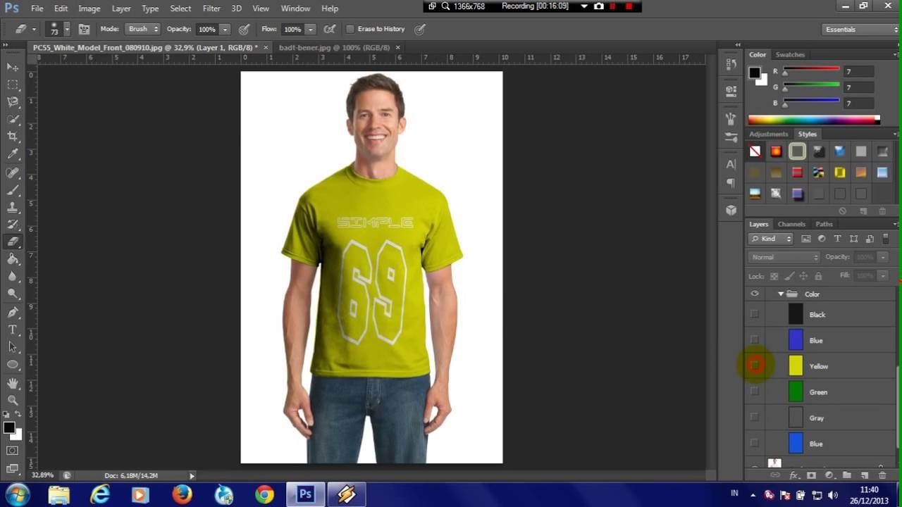 Download Making T-shirt template using Adobe Photoshop - YouTube