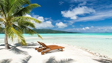 Fantasy Island Bossa Nova Guitar 🌴 Jazz for the Imagination, with Ocean Waves Sounds & Beach Scenes