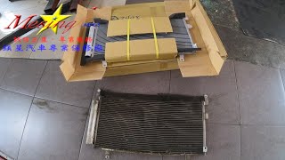 How to replace leaking A/C condenser SUBARU FORESTER 2.0L 2014~ FA20 TR690 AWD