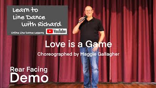 FREESTYLE / REAR FACING DEMO BEGINNER LINE DANCE - Love is a Game