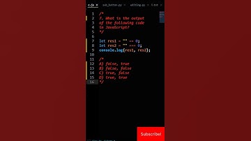 Javascript Double Equals vs. Triple Equals | Javascript Interview Question 7