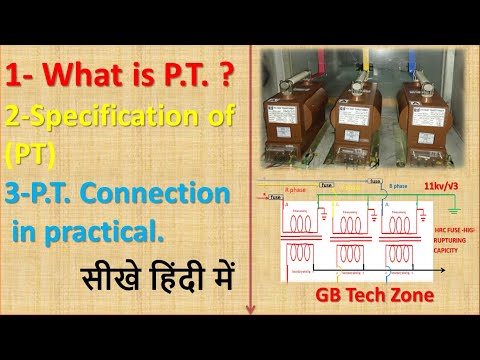 Practical potential transformer Connection in hindi | PT Connection | PT connection with voltmeter