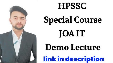 JOA IT //Demo lecture//vr academy//joa it preparation//