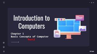 Introduction to Computers: Chapter 1. Basic Concepts of Computer. Part2