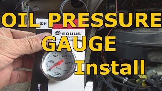 Oil Pressure Gauge install chevy 350 engine