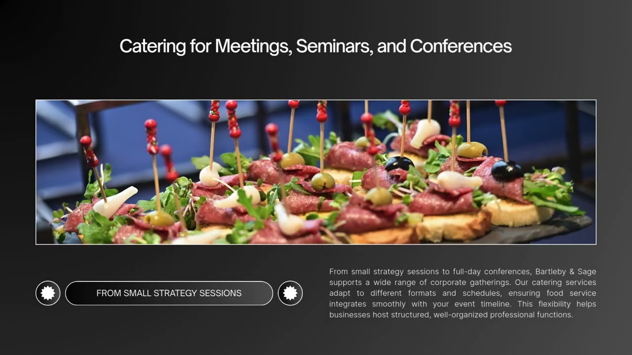 NYC Corporate Catering  Bartleby & Sage – Culinary Excellence for Business