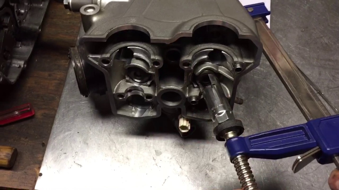 How to install atv valves in cylinder head no special tools YouTube