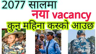 police, army, apf, nid को नयाँ vacancy कुन महिना आउँछ ? परीक्षा कहिले हुन्छ ? 2077 सम्पुर्ण जानकारी