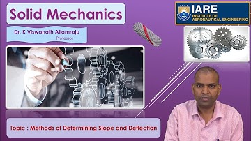 Methods of Determining Slope and Deflection by Dr. K Viswanath Allamraju