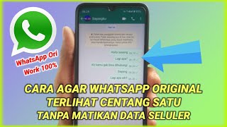 Cara agar WhatsApp terlihat centang satu tanpa mematikan data seluler